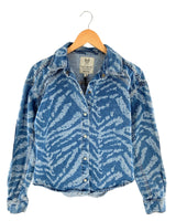 Chaqueta en denim cebra