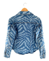 Chaqueta en denim cebra