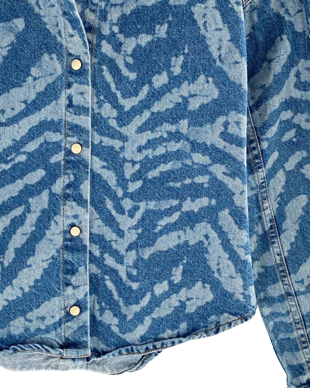 Chaqueta en denim cebra