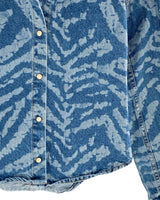 Chaqueta en denim cebra