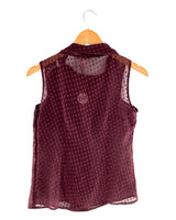 Blusa sleeveless en plumetí