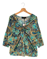 Blusa manga 3/4 print paisley