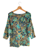 Blusa manga 3/4 print paisley