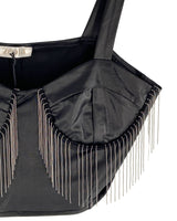 Top con flecos metalicos