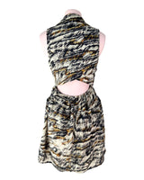 Vestido mini cut out print