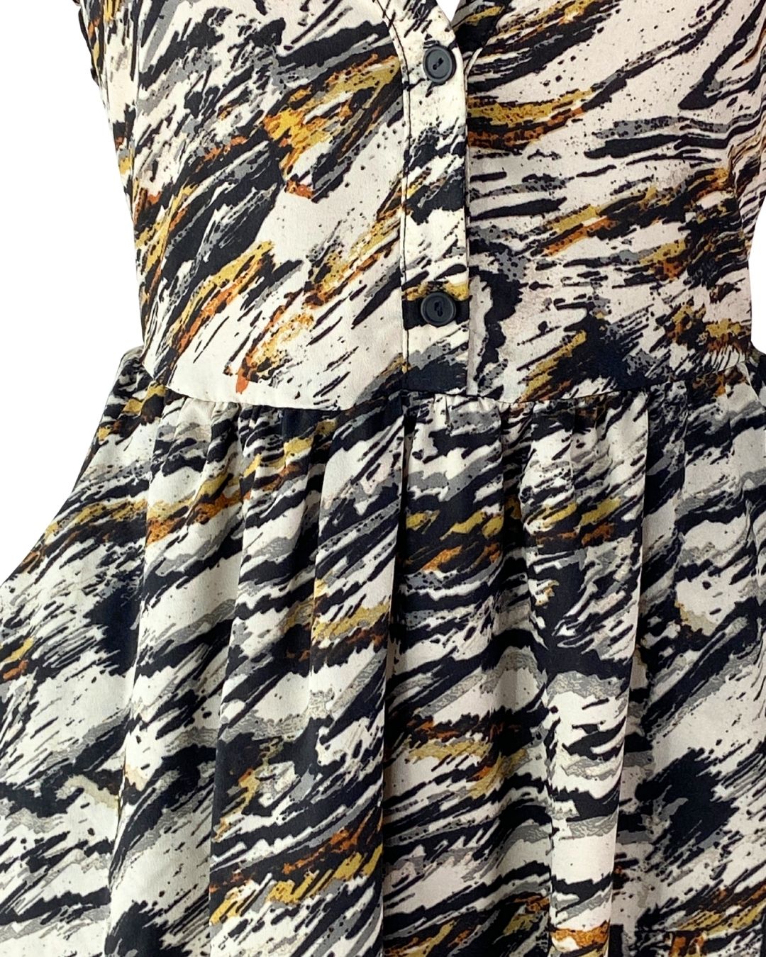Vestido mini cut out print