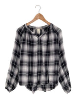 Blusa manga larga a cuadros