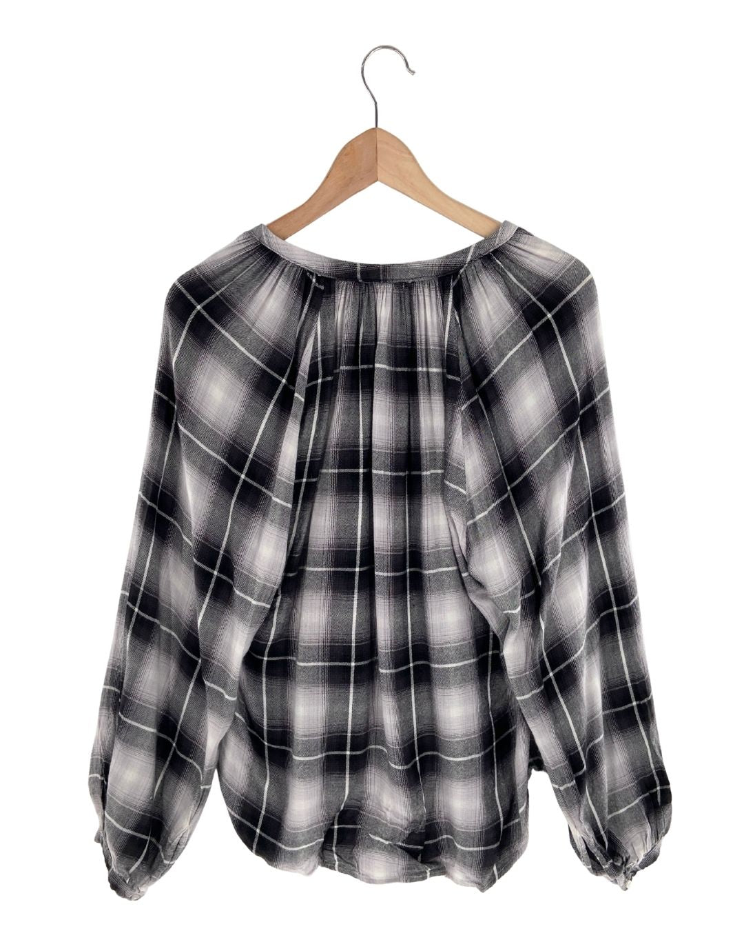 Blusa manga larga a cuadros