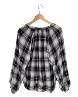 Blusa manga larga a cuadros