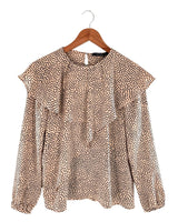Blusa satinada manga larga