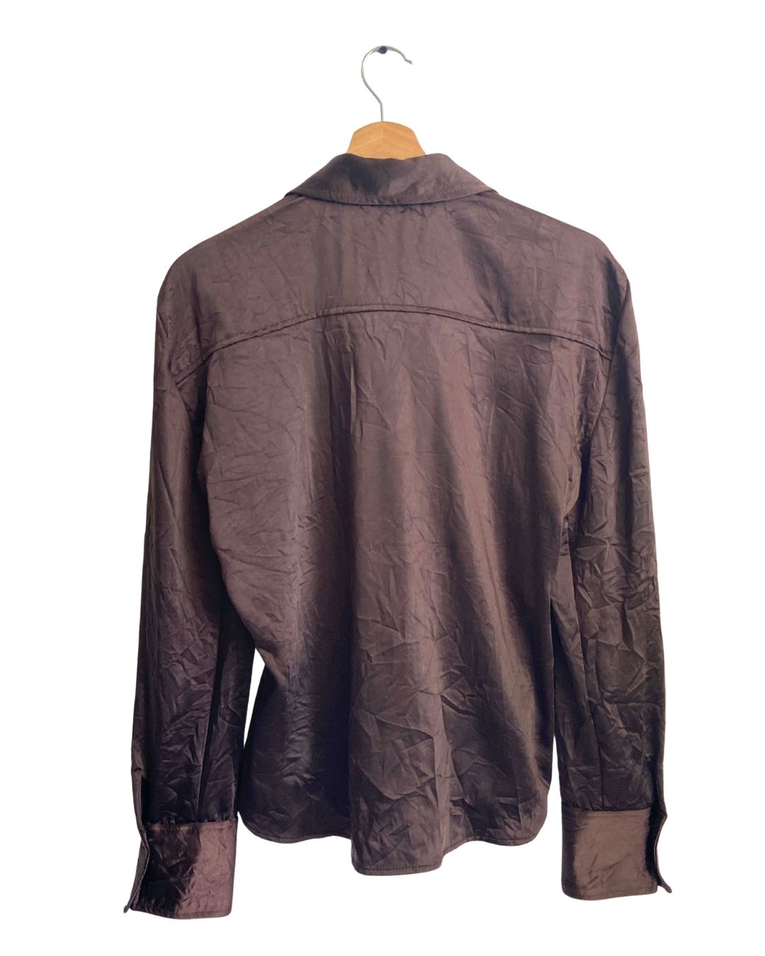 Camisa manga larga satinada