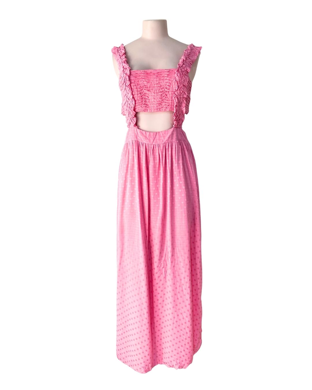 Maxi vestido estructurado dots