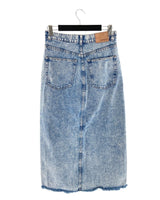 Maxi falda en denim rígido