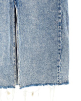 Maxi falda en denim rígido