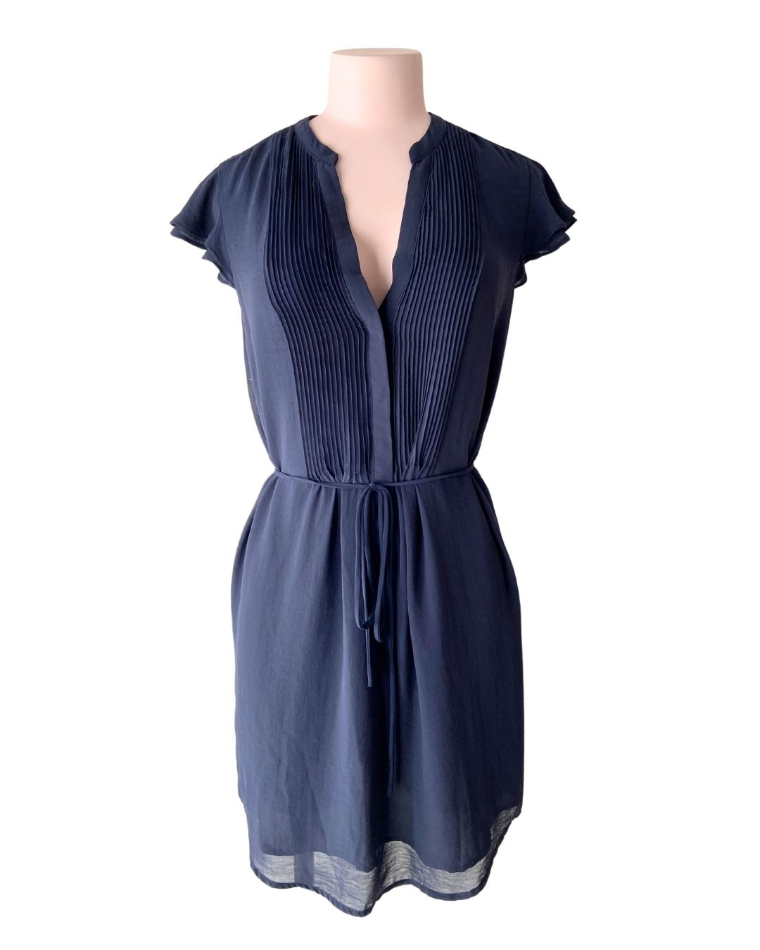 Vestido midi con alforzas