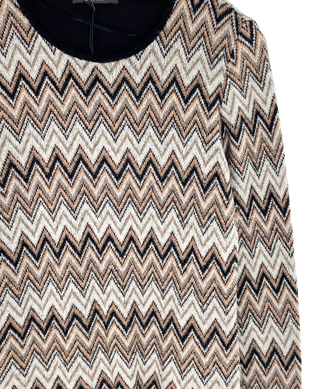 Saco tejido zigzag