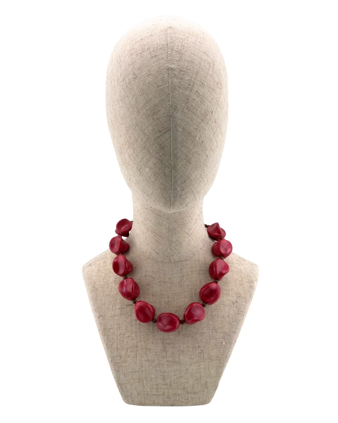 Maxi collar cereza + café