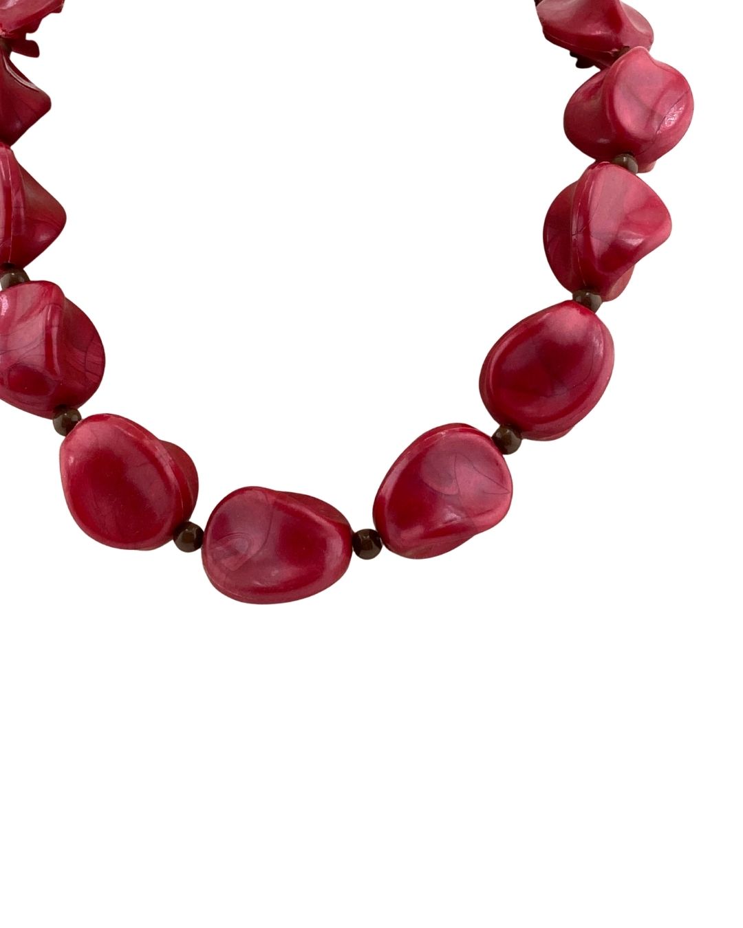 Maxi collar cereza + café