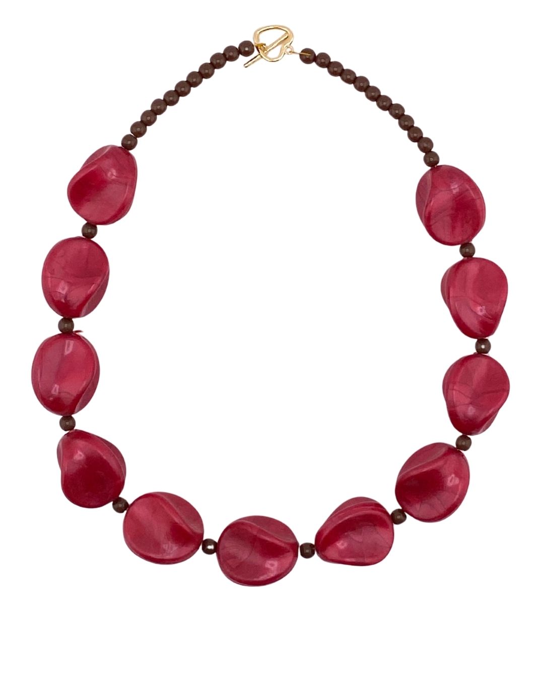 Maxi collar cereza + café