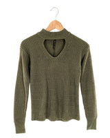 Saco tejido cut out en escote