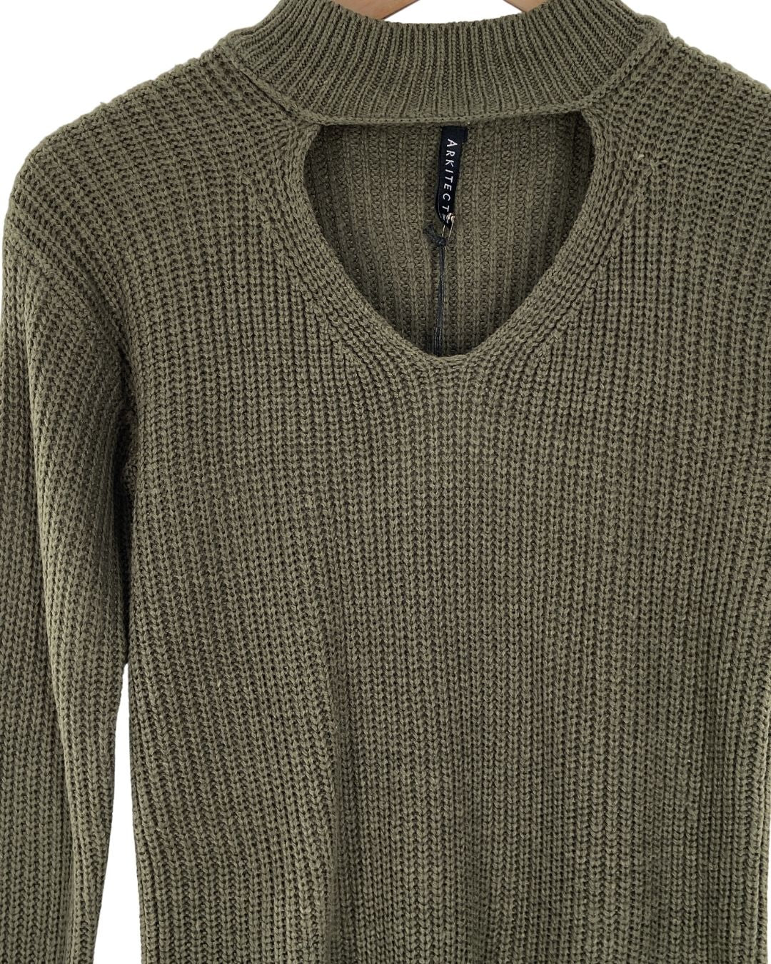 Saco tejido cut out en escote