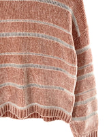 Saco afelpado con franjas