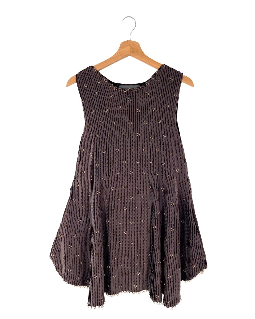 Vestido mini efecto plisado