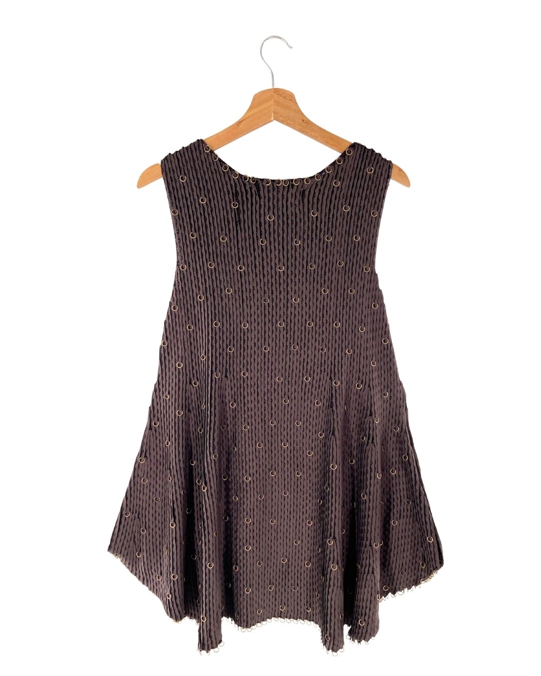 Vestido mini efecto plisado