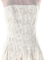 Vestido midi en ojalillo