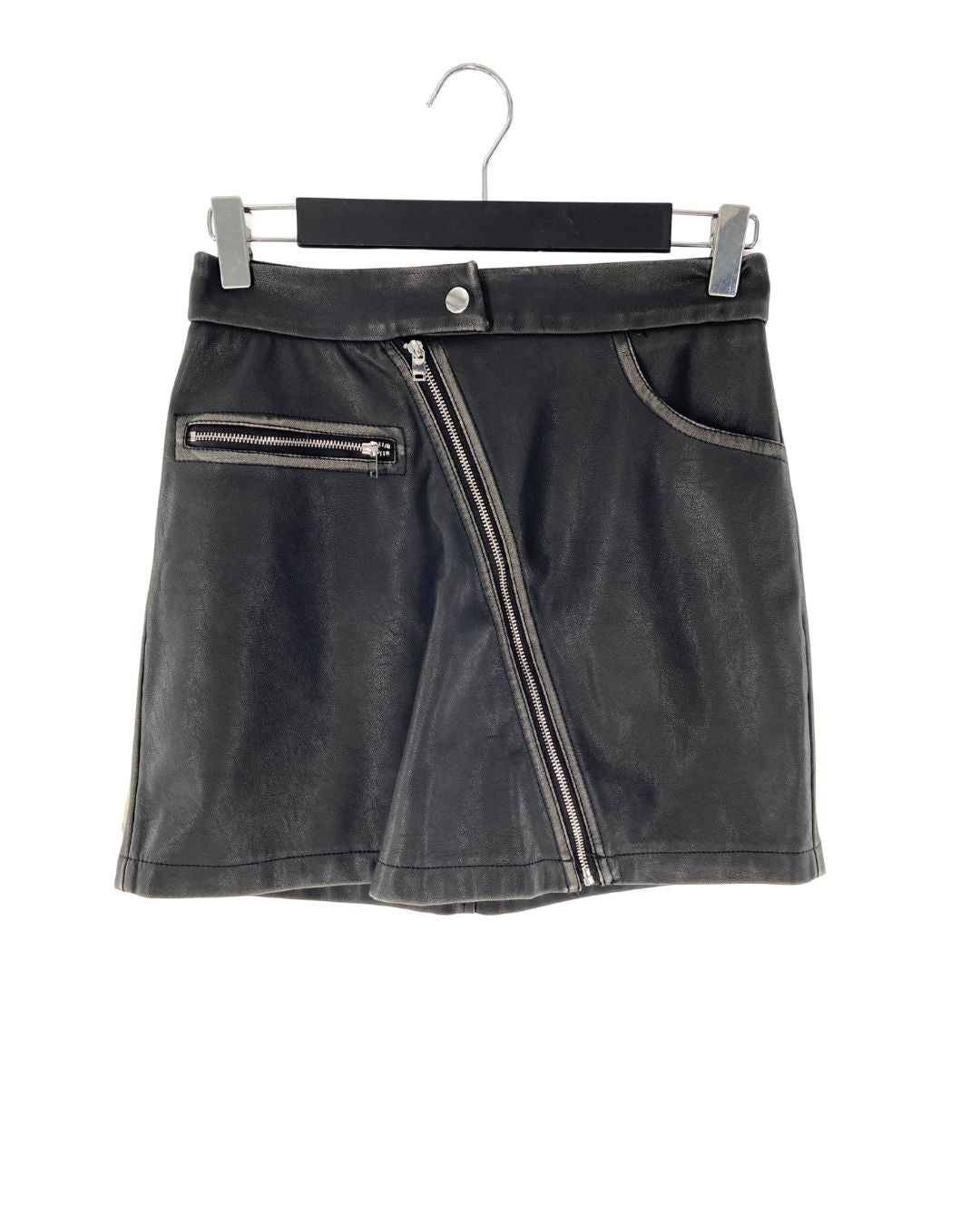 Falda mini con cremalleras