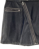 Falda mini con cremalleras