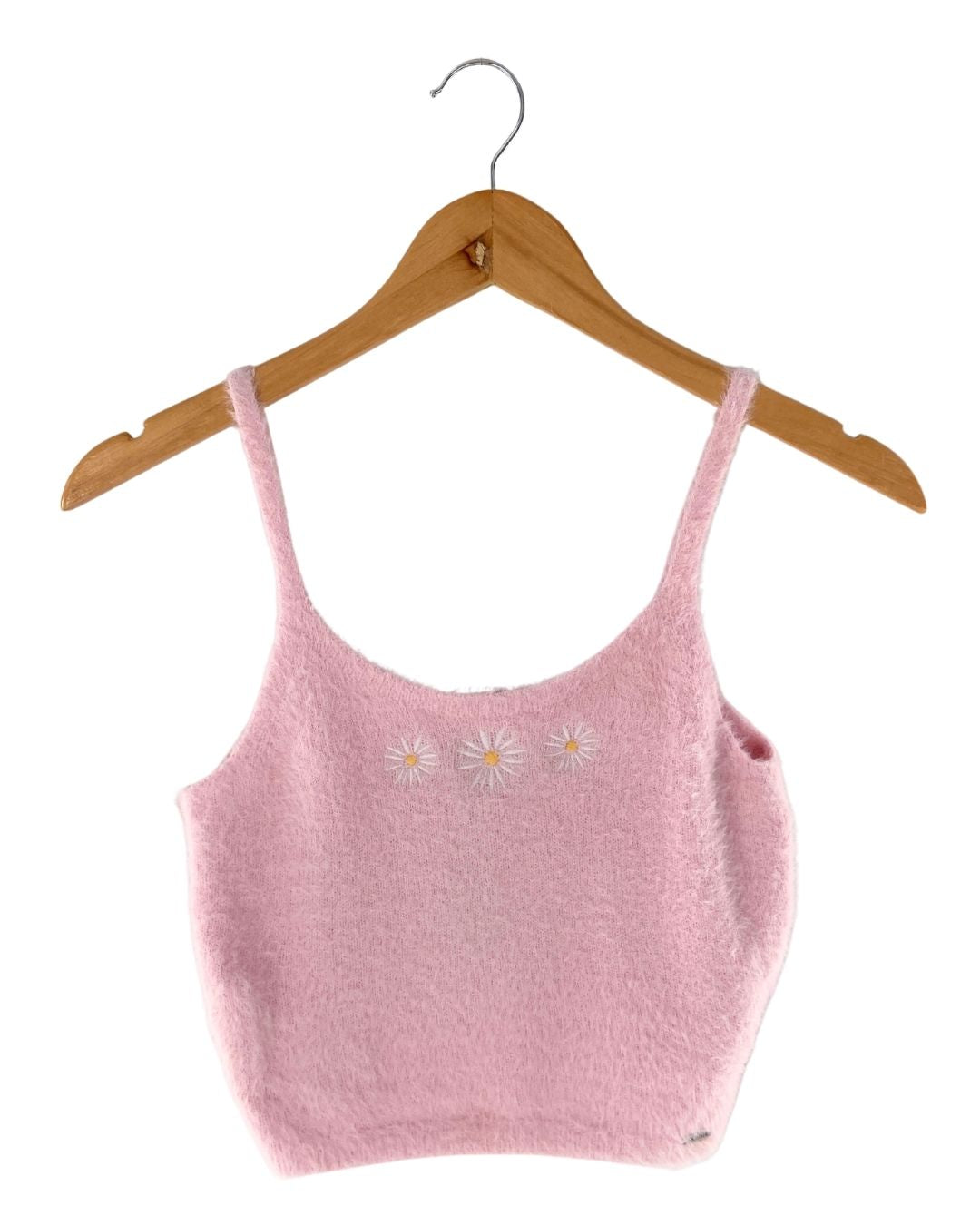 Blusa de tiras afelpada