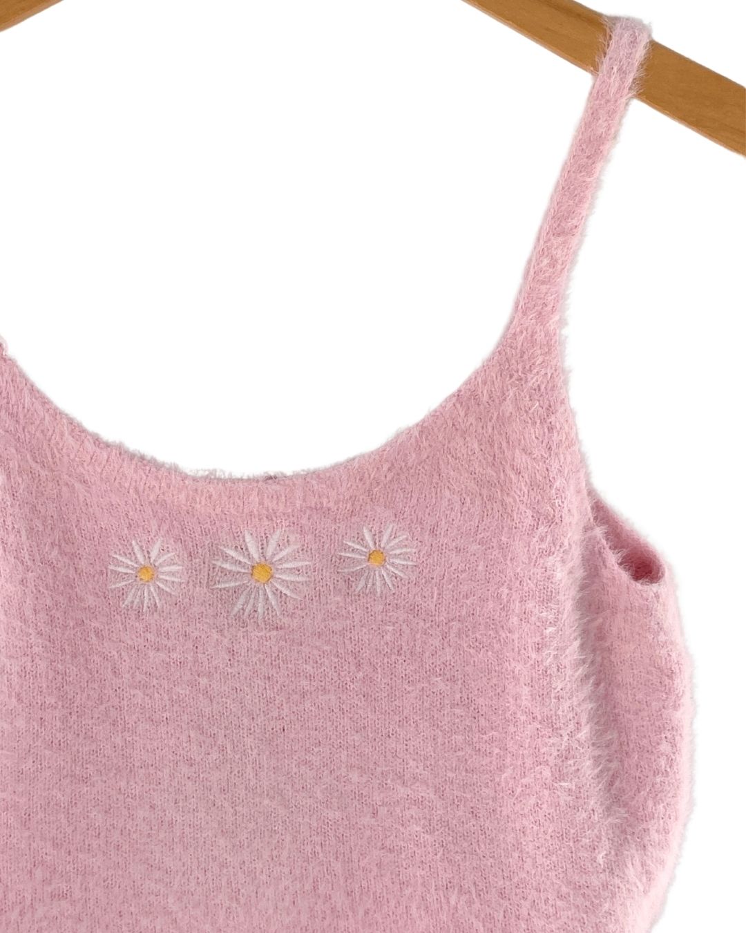 Blusa de tiras afelpada