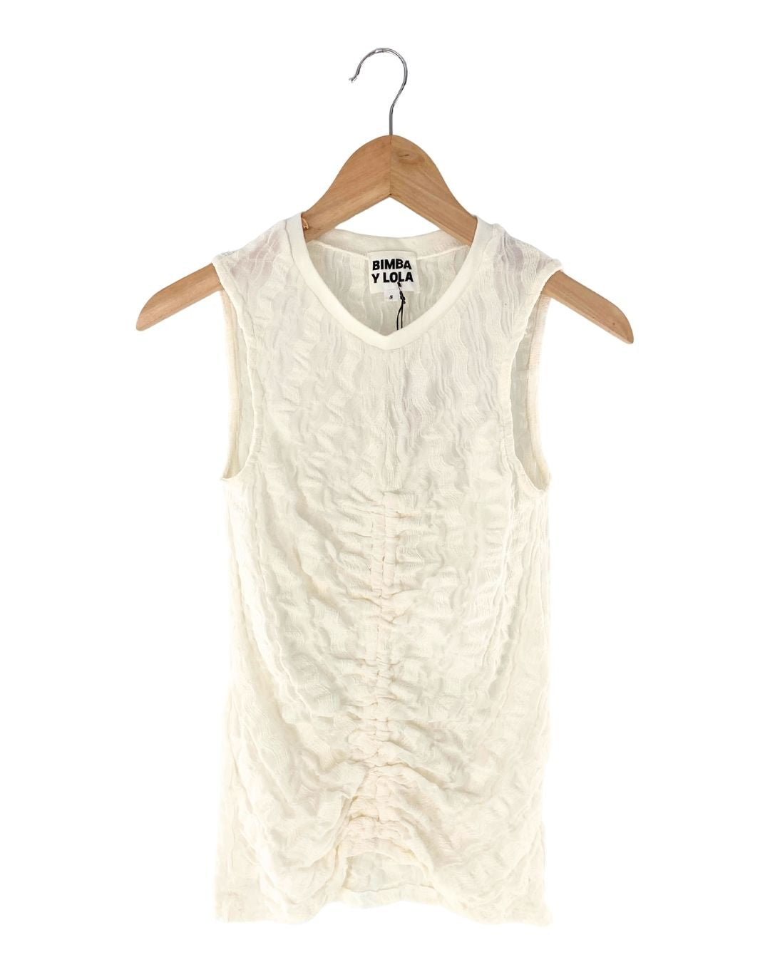 Blusa sleeveless con textura