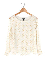 Blusa con textura y  plumet