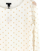 Blusa con textura y  plumet