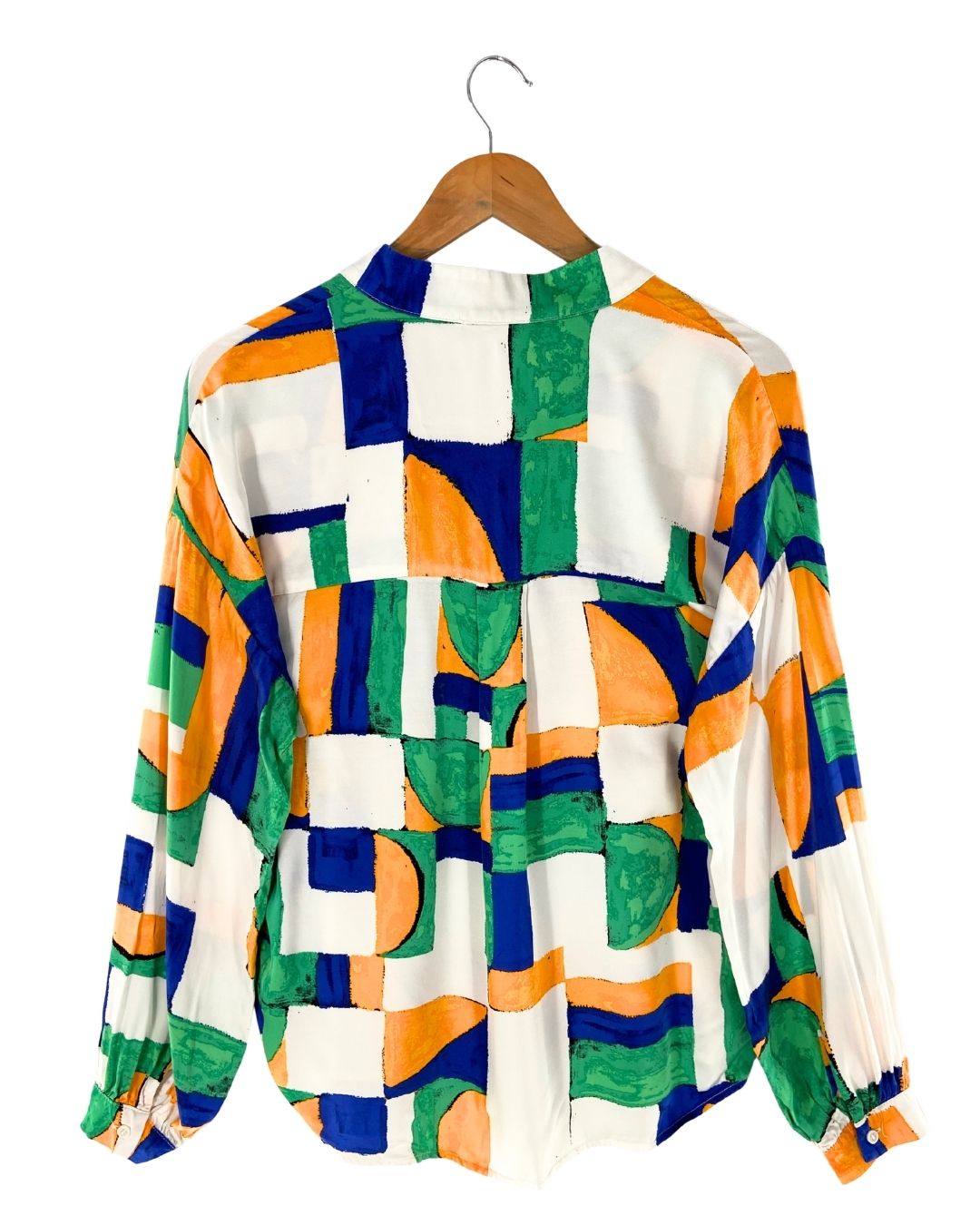 Blusa manga larga cuello mao