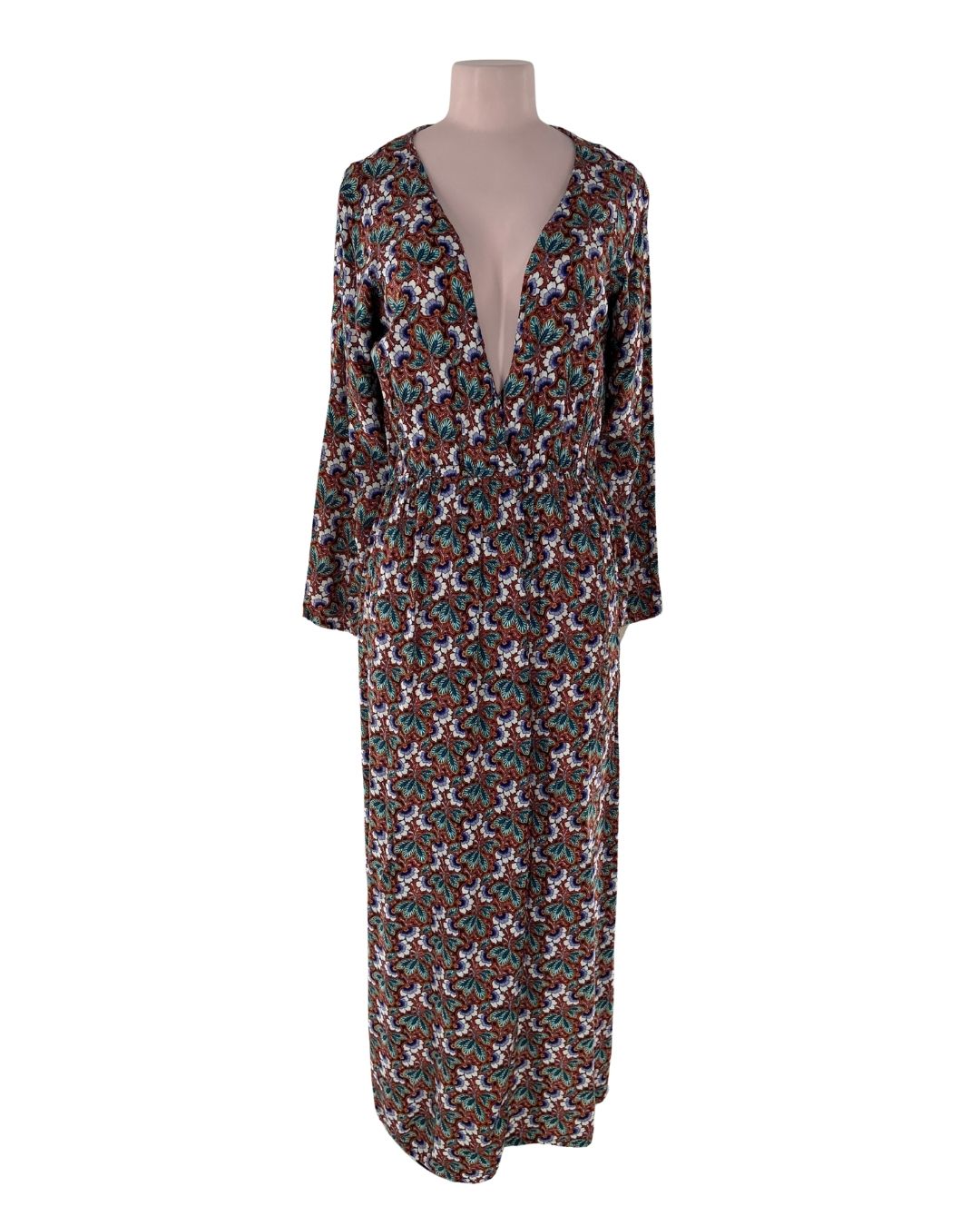 Maxi vestido manga larga