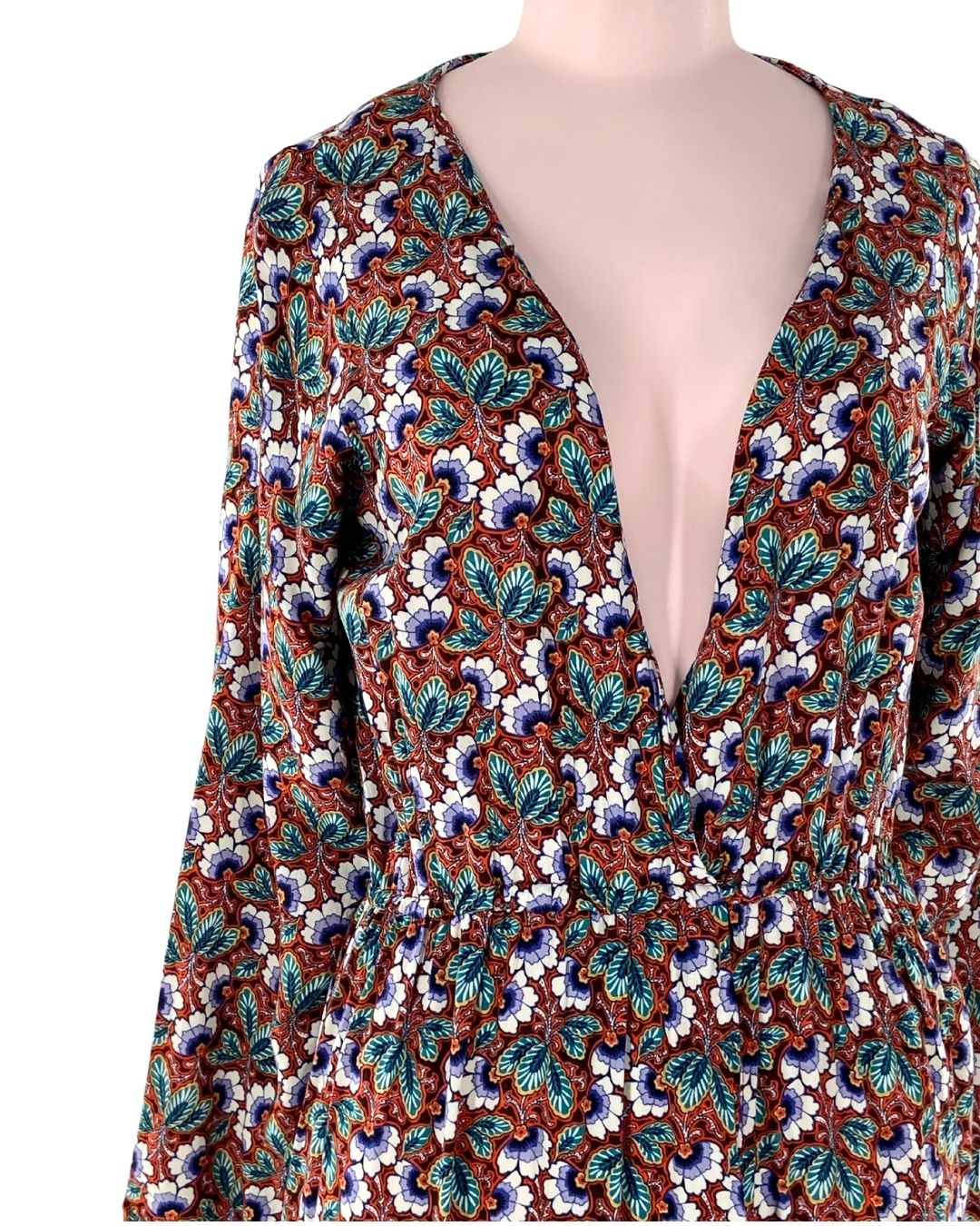 Maxi vestido manga larga