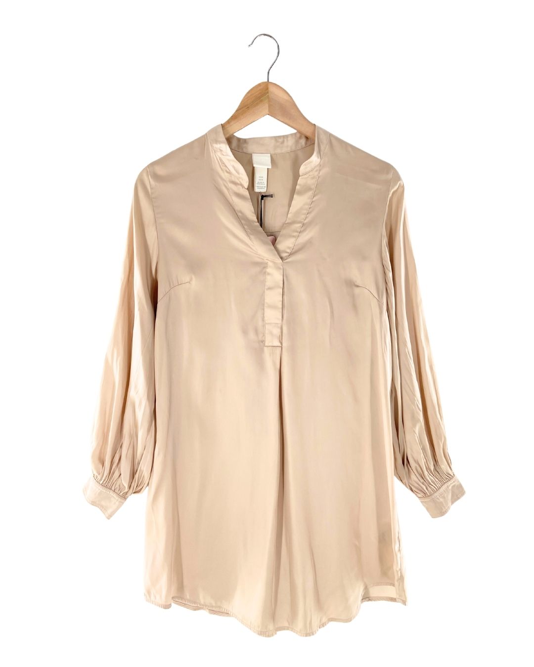 Blusa satinada manga larga