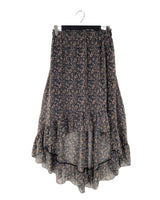 Falda traslucida asimetrica