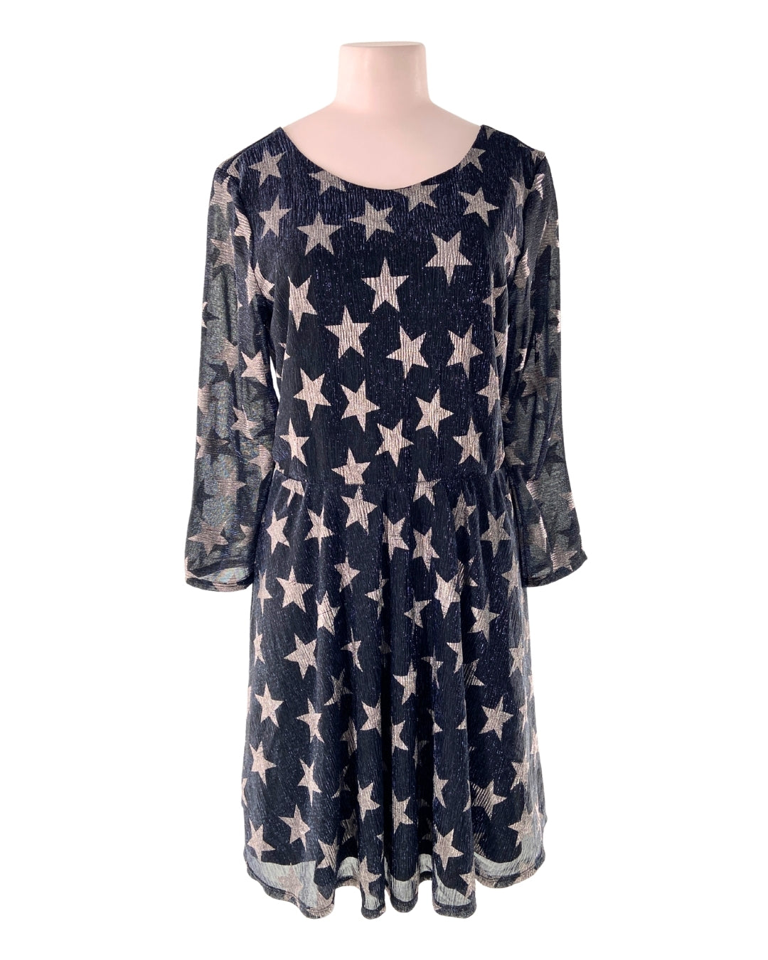 Vestido midi brillante print