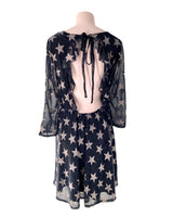 Vestido midi brillante print