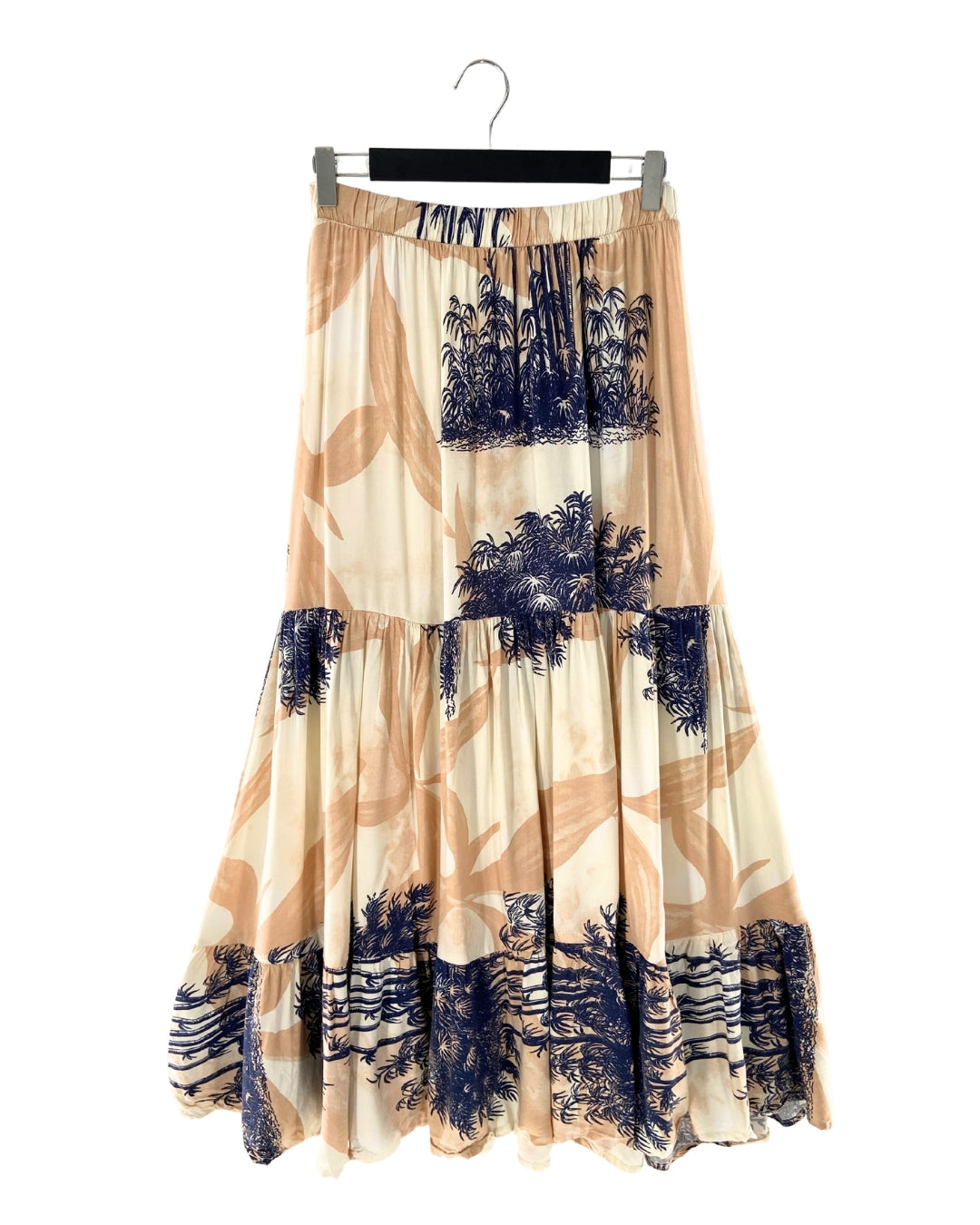 Maxi falda en capas print