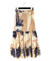 Maxi falda en capas print