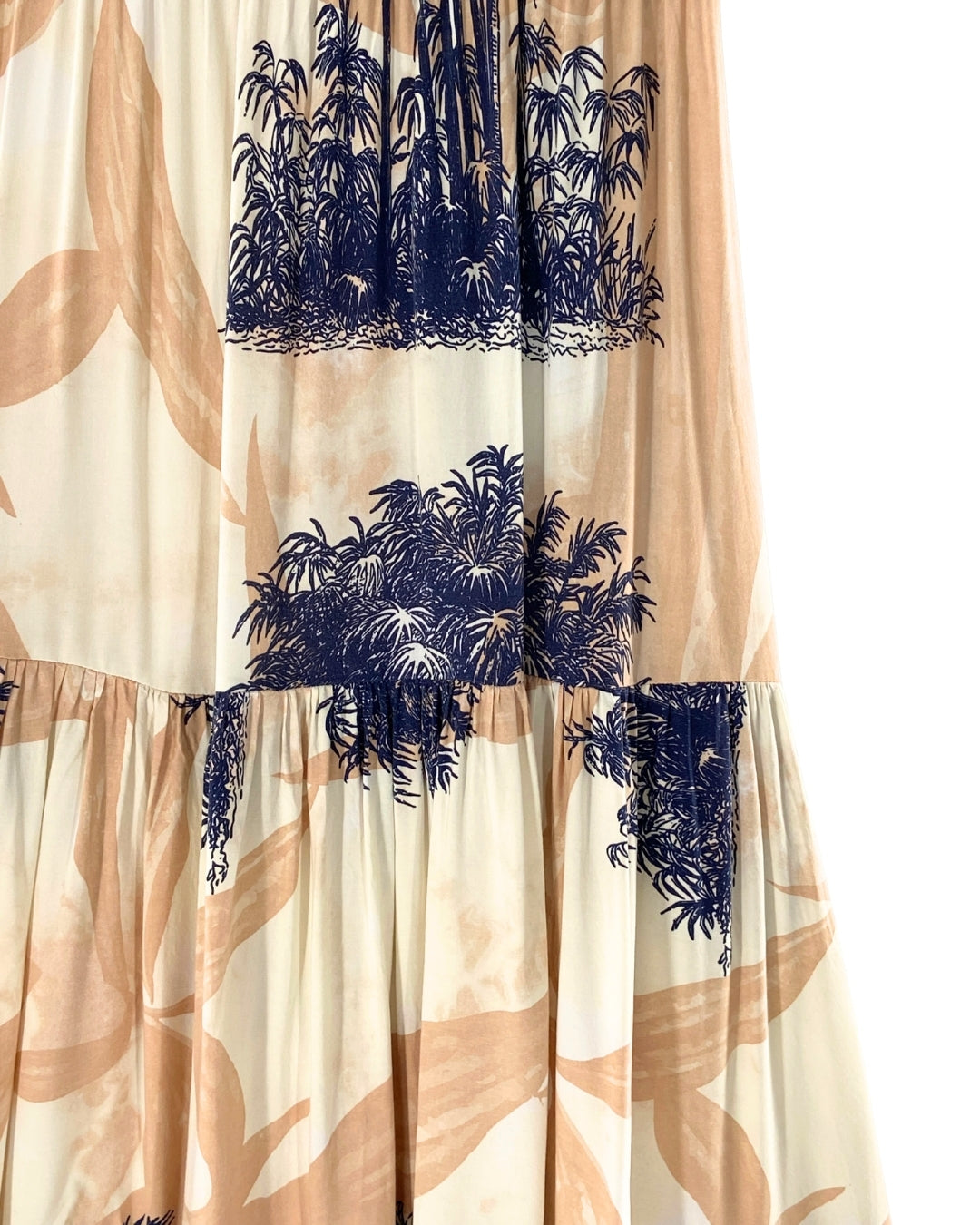 Maxi falda en capas print