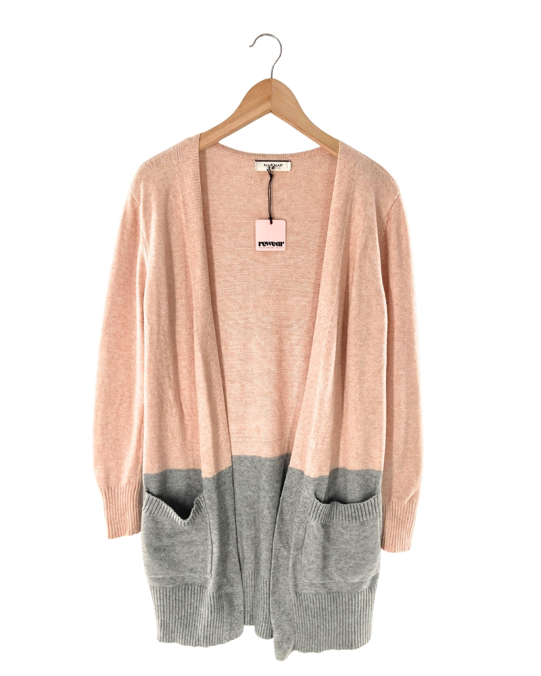 Cardigan abierto color block