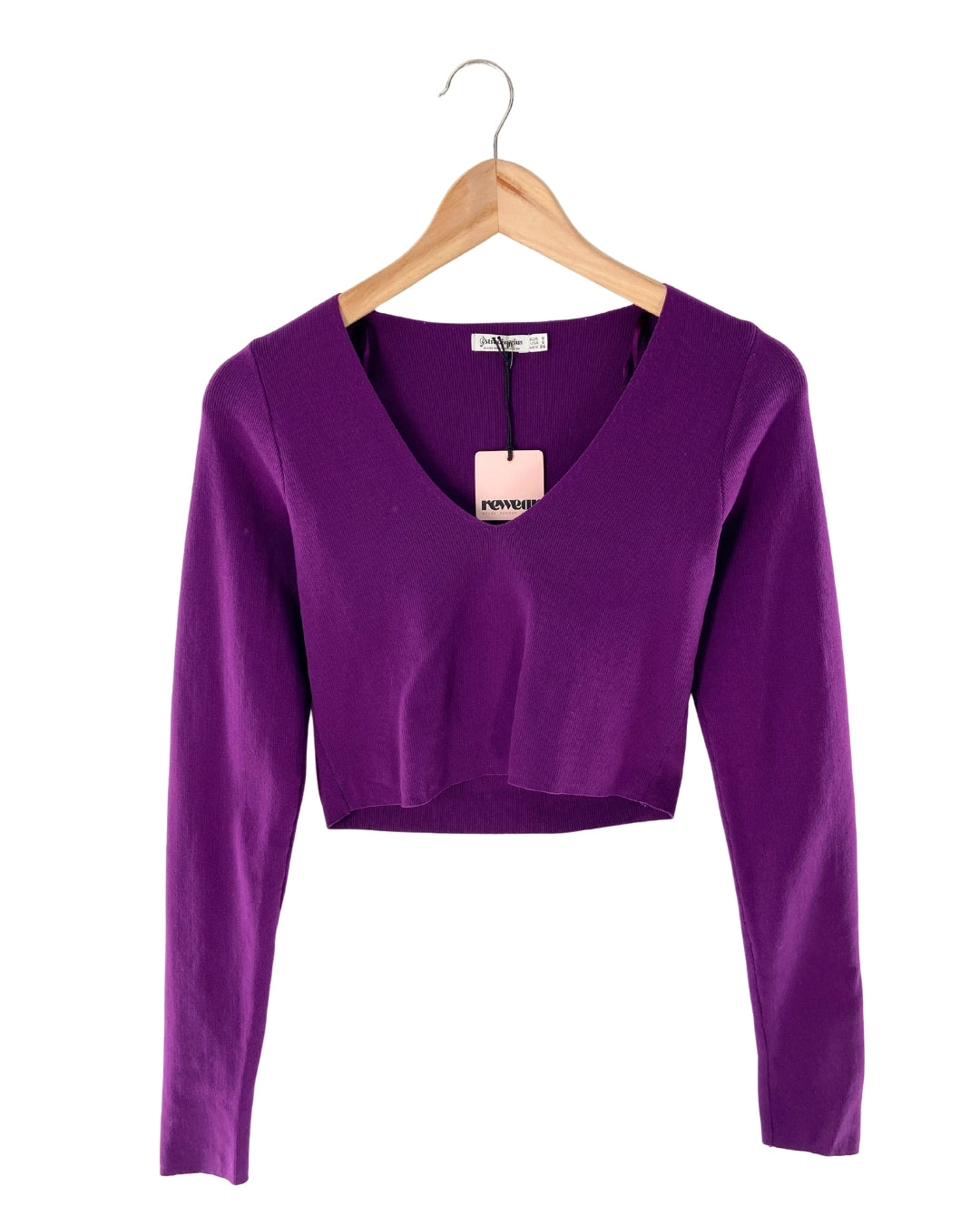 Saco crop canale escote en V