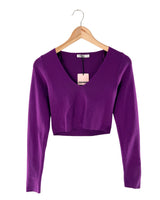 Saco crop canale escote en V