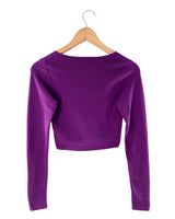 Saco crop canale escote en V